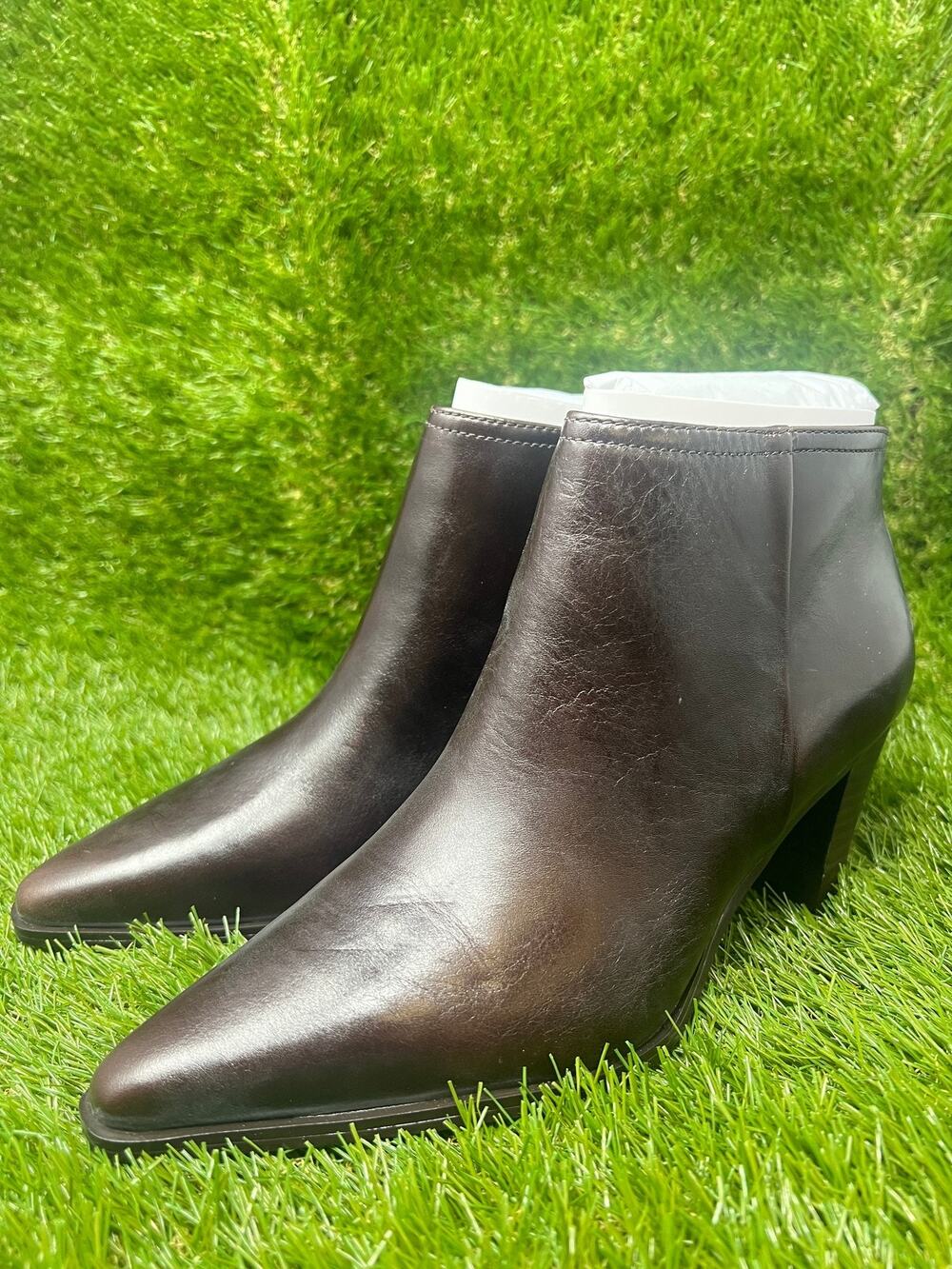 Franco Sarto Women's 8M Josiah Dark Brown Leather Boots